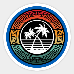 Hawaiian Island colorful design for the beach or cruise. Sticker